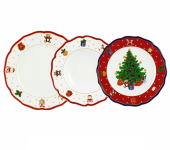 Набор тарелок на 1 персону "Red Christmas", PORCELANA BOGUCICE