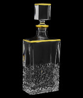 Штоф 1,0 л "Nicolette" отводка золото, Bohemia Jihlava