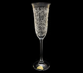 Бокал для шампанского "Флора","Белое кружево", набор 6 шт, Rona