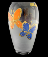 Ваза матовая "тропическая бабочка" 23 см, Egermann