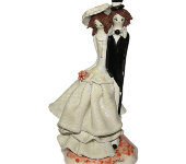 Скульптура "Маленькая стоящая пара", (платье белое), Zampiva