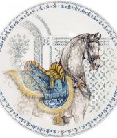 Тарелка десертная "Лошади солнца" 22 см, Gien