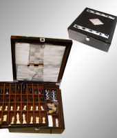 Игровой набор в нарды, шашки, шахматы, покер, домино, Linea Argenti