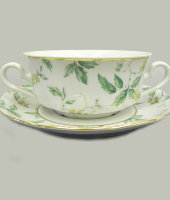 Набор чашек для супа, 6 шт, Мэри-Энн "Зеленые листья", 1381, Leander