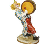 Статуэтка "Клоун с барабаном",  Venere Porcellane d'Arte