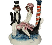 Скульптура "Пара сидящая на гондоле", Zampiva