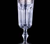 Набор бокалов для шампанского "Columbia Platina", стекло с серебрением, Timon, Италия