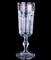 Набор бокалов для шампанского "Columbia Platina", стекло с серебрением, Timon, Италия