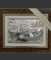 Панно "Парус, лодки и сеть", Arte Casa