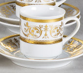 Набор чашек для кофе, 6 шт, Сабина "Золотой орнамент", 1373, Leander