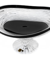 Фруктовница чёрная, 33 см, цветной хрусталь, Aurum Crystal