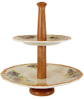 Двухъярусная ваза для фруктов "Подсолнухи Италии", LCS 