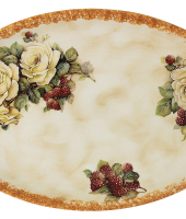 Блюдо овальное Роза и малина