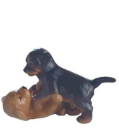 Статуэтка "Ротвеллер и Охотничья золотистая", Royal Copenhagen