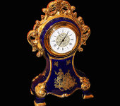 Часы, синие, отделка узорами, 40 см, Bruno Costenaro