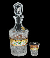 Набор для водки, хрусталь с лепкой, Aurum Crystal