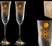 Бокалы для шампанского "Свадебные и парные наборы - Свадебные" (2 шт), Rona