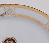 Блюдо овальное, 22 см, Сабина "Версаче, золотая лента", A126, Leander