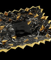 Блюдо "Glacier Gold", хрусталь, Bohemia Jihlava