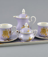 Набор для кофе Тет-а-тет "Золотая роза", фиолетовый, 287D, Leander