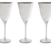 Набор: 6 хрустальных бокалов для вина Умбрия Матовая - платина
