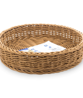 Корзина круглая d 22 см, h 5 см, цвет бежевый