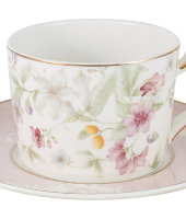 Чашка с блюдцем Цветы