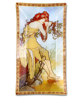 Блюдо прямоугольное Лето  (А. Муха)