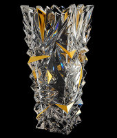Ваза "Glacier Gold", хрусталь, Bohemia Jihlava