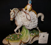 Статуэтка "Дама на коне", Porcellane Principe