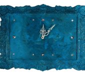 Часы настенные синий, Арбет-мрамор