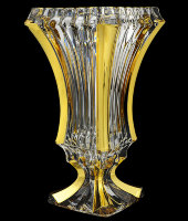 Ваза 30 см "Prague" золото, Bohemia Jihlava