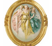 Барельеф "Три грации" в цвете, Porcellane Principe