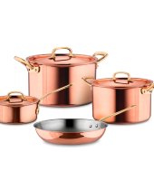 Набор посуды из меди с нержавеющем покрытием 7 пр. "Gustibus", Ruffoni