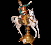 Статуэтка "Улан на белом коне", Tiche Porcellane