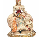 Статуэтка "Дама с собачкой", Porcellane Principe