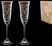 Бокалы для шампанского "Свадебные", набор 2 шт, Rona