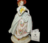 Статуэтка "Дама с веером", Porcellane Principe   