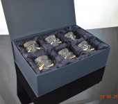 Набор стаканов для виски "Glacier" платина, в подарочной коробке, Bohemia Jihlava
