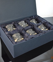 Набор стаканов для виски "Glacier" платина, в подарочной коробке, Bohemia Jihlava