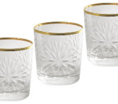 Набор: 6 хрустальных стаканов для виски Умбрия - золото