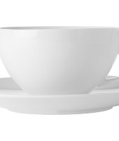 Чашка с блюдцем большая Белая коллекция без инд.упаковки