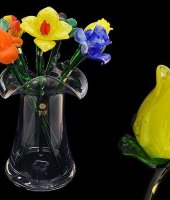 Цветок стеклянный "желтый тюльпан", Egermann