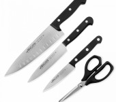 Набор ножей 3 шт + ножницы в подарок, Universal, Arcos