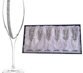 Набор бокалов для шампанского на 6 персон, Swarovski, Chinelli