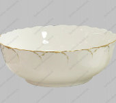 Салатник "Белый с золотом", 23 см, Narumi