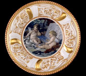 Декоративная тарелка на стену "Два рисующих ангела", Ahura