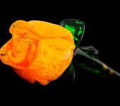 Цветок стеклянный "роза оранжевая", Egermann