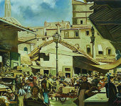 Картина без рамы "Итальянский городок", 50х70 см, Bertozzi Cornici