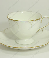 Набор чайных пар на 6 персон "Белый с золотом", Narumi